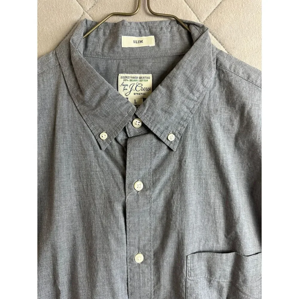J.Crew Button Up Men's Large‎ Slim Fit Stretch NWT